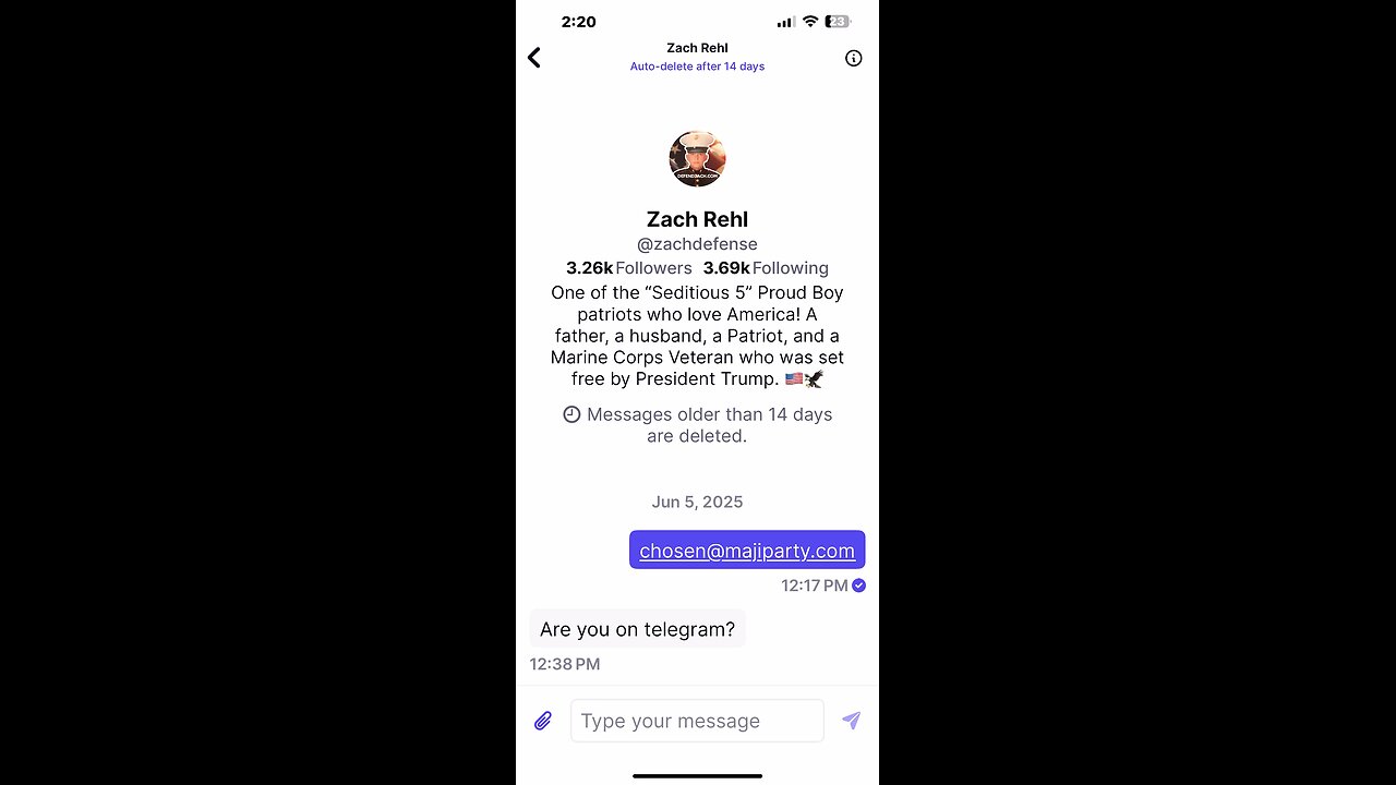 Ghosted again. Thanks Proud Boys