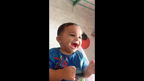 Laughing baby boy