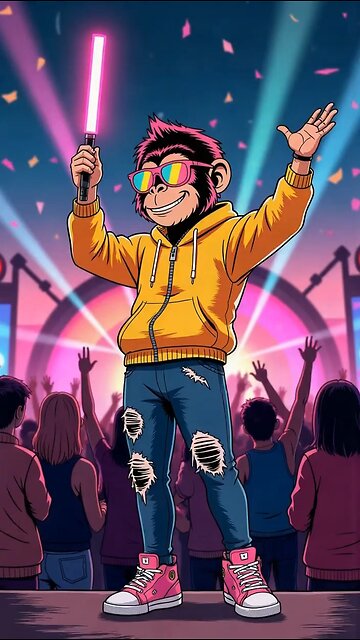 Micky Monkey at the club