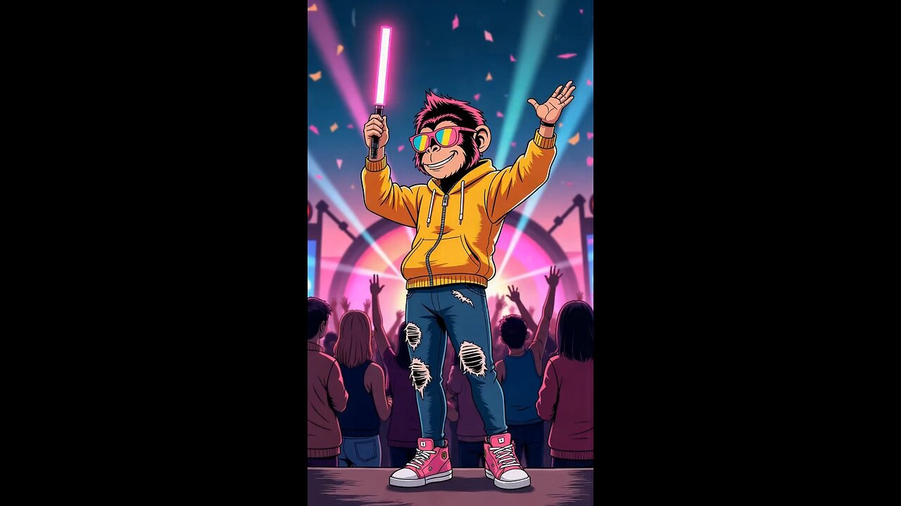 Micky Monkey at the club