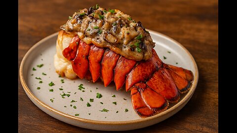Mushroom Truffle Stuffed Lobster Tail | 5-Star Viral Recipe