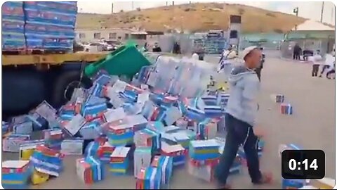 Israeli settlers are stopping and destroying aid meant for starving Palestinians, so that Israel-first politicians in the West can accuse Hamas of stealing the aid.
