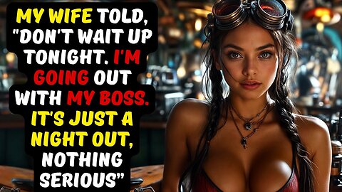 My WIFE said - DON'T WAIT UP tonight I'm GOING OUT with my BOSS It's JUST a S.. OUT, NOTHING SERIOUS