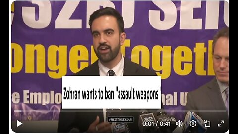 Zohran says ban semi auto AR15s aka "assault rifles"