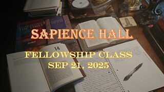 Sapience Hall Fellowship Class September 21, 2025 Zechariah Chapter 4 Dr. R.G.Ford