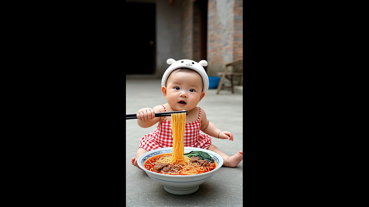 Ai baby girl eating food #aivideo #ai #aiart #artificialintelligence #chatgpt
