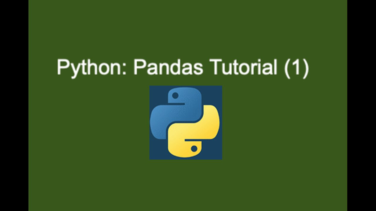 46. Pandas Tutorial (1)