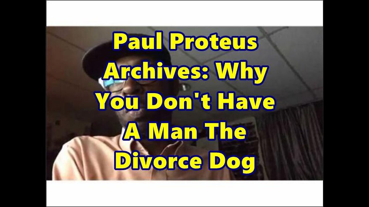 Paul Proteus - MGTOW - Why You Don't Have a Man The Divorce Dog
