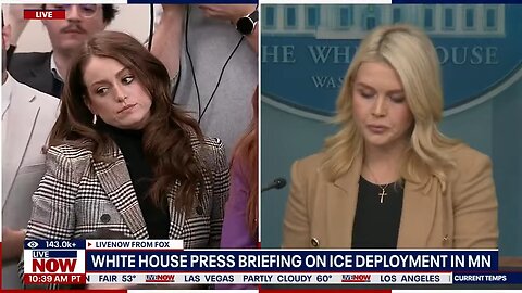"Leftwing hack" Leavitt unloads on reporter over ICE in Minneapolis