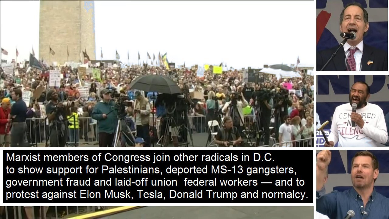 Marxists members of Congress protest with radicals in D.C. * April 5, 2025