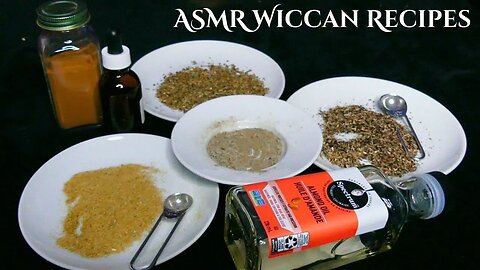 ASMR Making Wiccan Recipes (whispers, tapping, brushing, lid sounds)