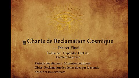 📜 Charte de Réclamation Cosmique – Décret Final