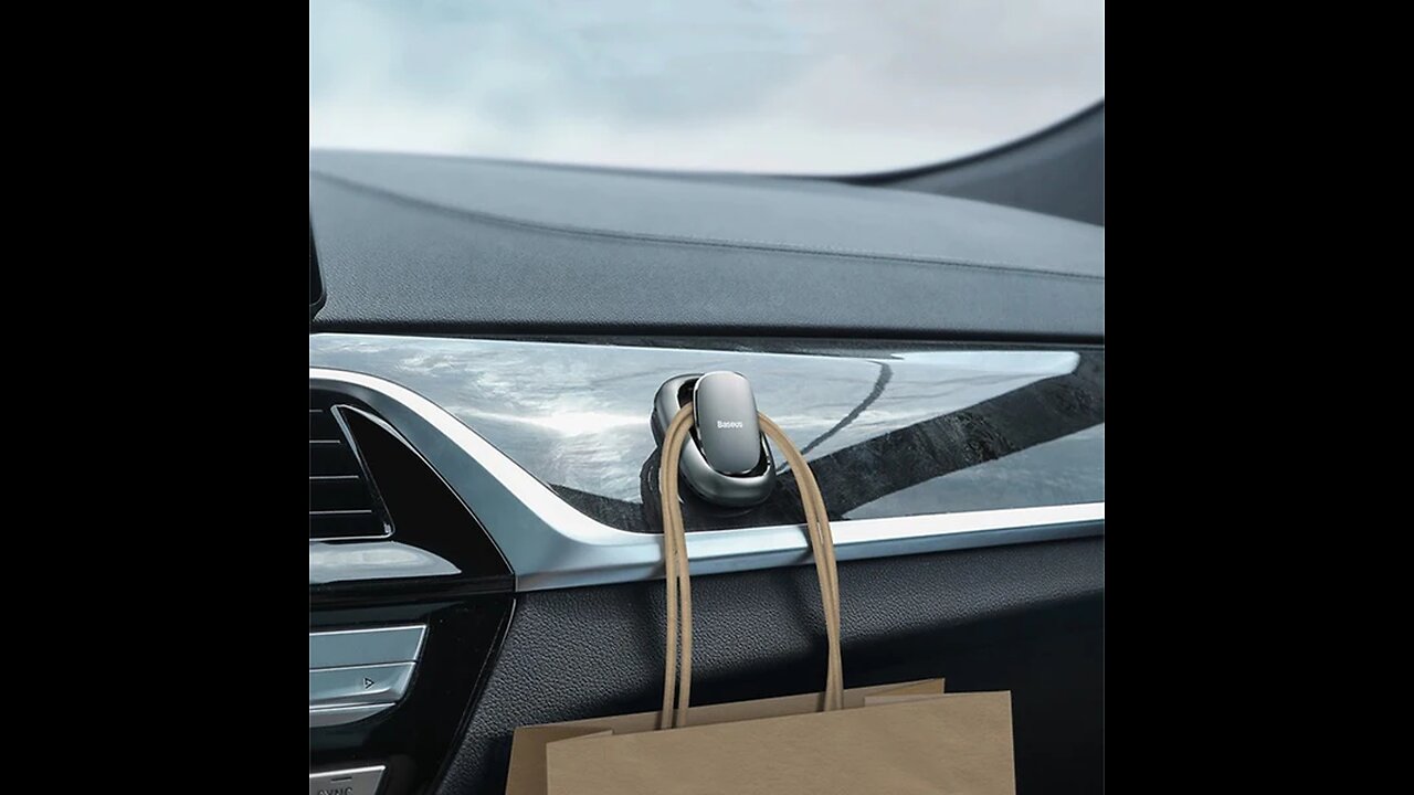 Adhesive Car Hook, with Generous Weight Capacity, Foldable Design & Effortless Installation (2-Pack)