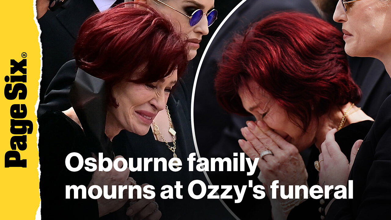 Grief-stricken Sharon Osbourne and kids put on united front at Ozzy's funeral procession