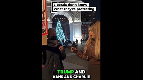 Masked Leftist can't explain why "Trump, Vance & Charlie Kirk are White supremacists"