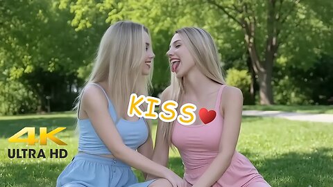 Beautiful girls in love and spending a wonderful day together #love # Kissing