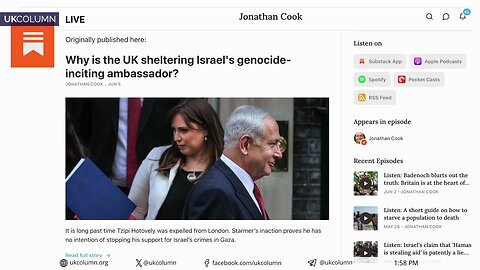 Jonathan Cook Loses to Owen Jones In The People’s Choice Award | UK Column News