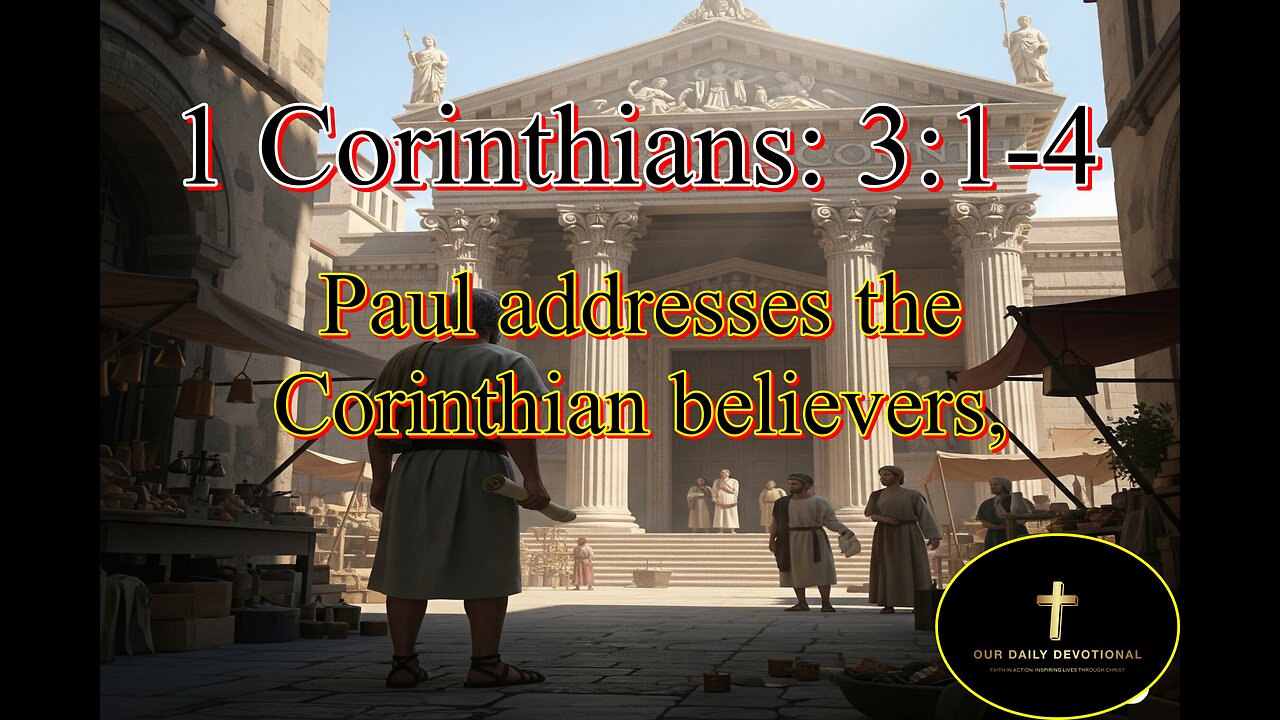 1 Corinthians: 3:1-4. Paul addresses the Corinthian believers,