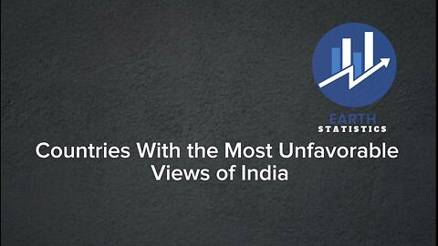 Countries With the Most Unfavorable Views of India