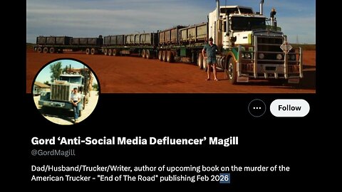 Gord Magill announces his appearance on Bannon about trucking
