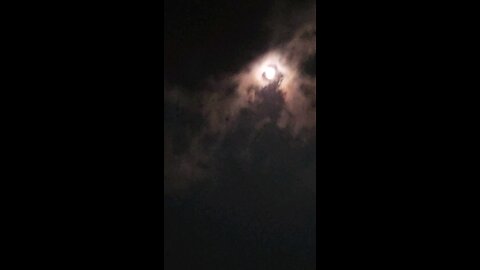 Moon Races through cloud