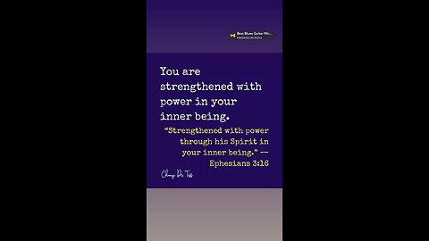 God’s strength begins in your soul and shines outward.