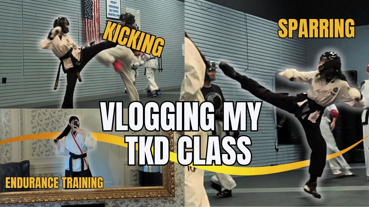 SPAR WITH ME | Vlogging My ITF Taekwondo Class *LOTS OF SPARRING* | Ms Verga #blackbelt #tkd