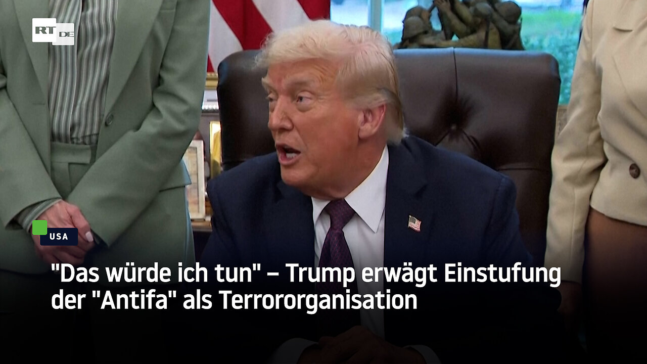 "Das würde ich tun" – Trump erwägt Einstufung der "Antifa" als Terrororganisation
