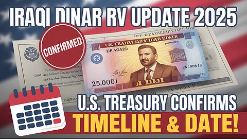 Iraqi Dinar RV Update 2025 – U.S. Treasury CONFIRMS Timeline & Date! 💥 Today's IQD News!