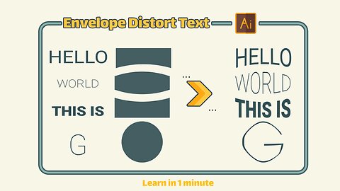 How to envelope distort text in illustrator