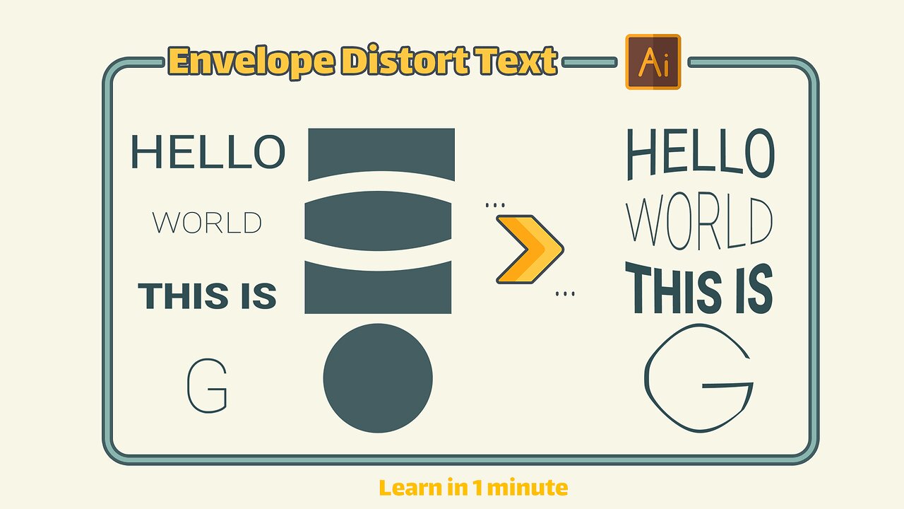How to envelope distort text in illustrator