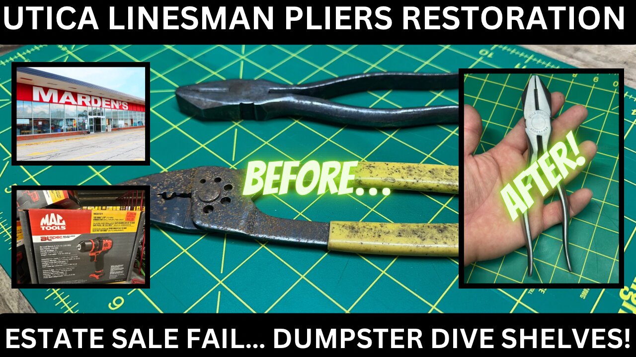Restore, Keep Or Sell? | Episode 4 | Utica Pliers Restoration | Estate Sale Bust | Dumpster Shelves