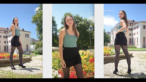 FASHION FILM :Pantyhose, Stockings, Tights, Collant, Heels, Mini Skirt (4K Vertical)