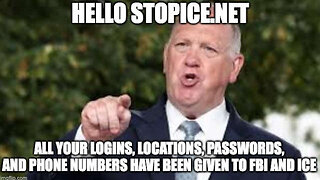 Stop ICE Website Hacked and All Users Data Given to FBI