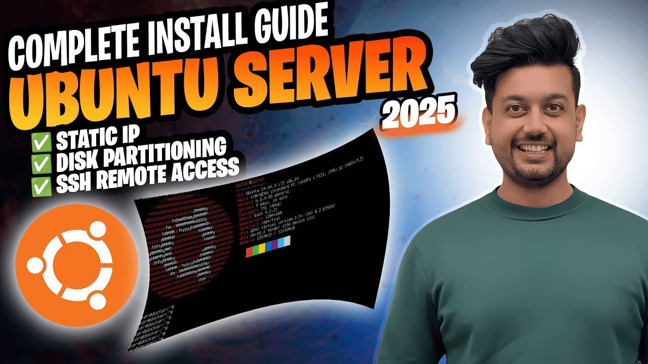 How to Install Ubuntu Server 24.04 | Full Setup with Disk Partitioning, Static IP & SSH Access