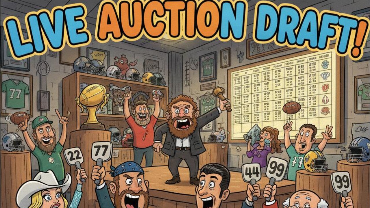 Crush the Competition: LIVE Fantasy Football Auction Draft Like a PRO!