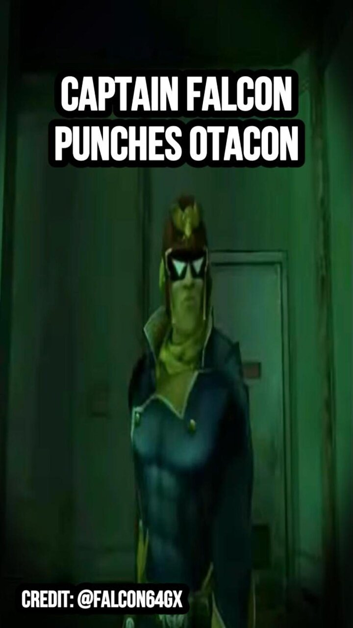 FALCON KICK!!! - Captain Falcon Punches Otacon - Captain Falcons Exellent Adventure Meme #shorts