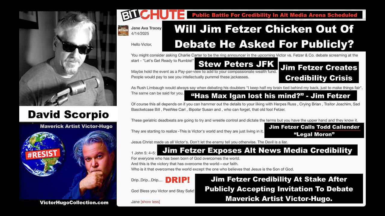 David Scorpio Victor Hugo Sandy Hook Jim Fetzer Creates Credibility Crisis In Alt News Media Arena