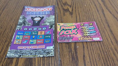 Monopoly doubler and power 10X Missouri lottery