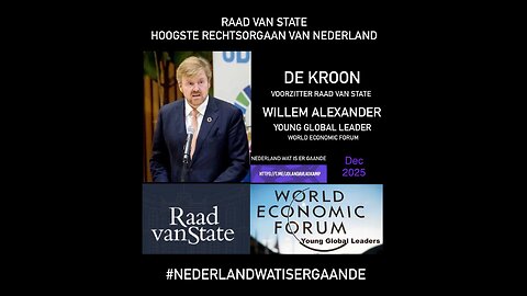 Eedafleggers/kroon vertegenwoordigers leggen eed af aan Young Global Leader: Willem Alexander