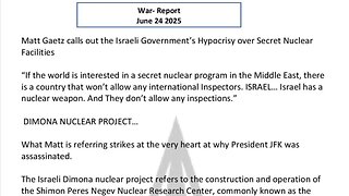 WAR REPORT - JUNE 24 2025 - DIMONA NUCLEAR PROJECT