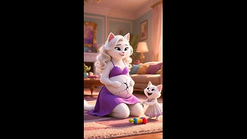 A cute pregnant cat