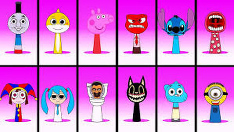 Sprunki 12 OC ALL Phases - Incredibox Compilation COMPLETE #sprunki #incredibox #shorts