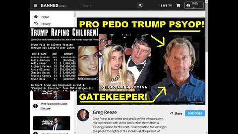 Controlled Opposition Gatekeeper PRO PEDO TRUMP Traitor Greg Reese Again!