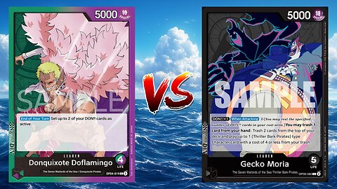 One Piece TCG Green Purple Doflamingo VS Gecko Moria!!