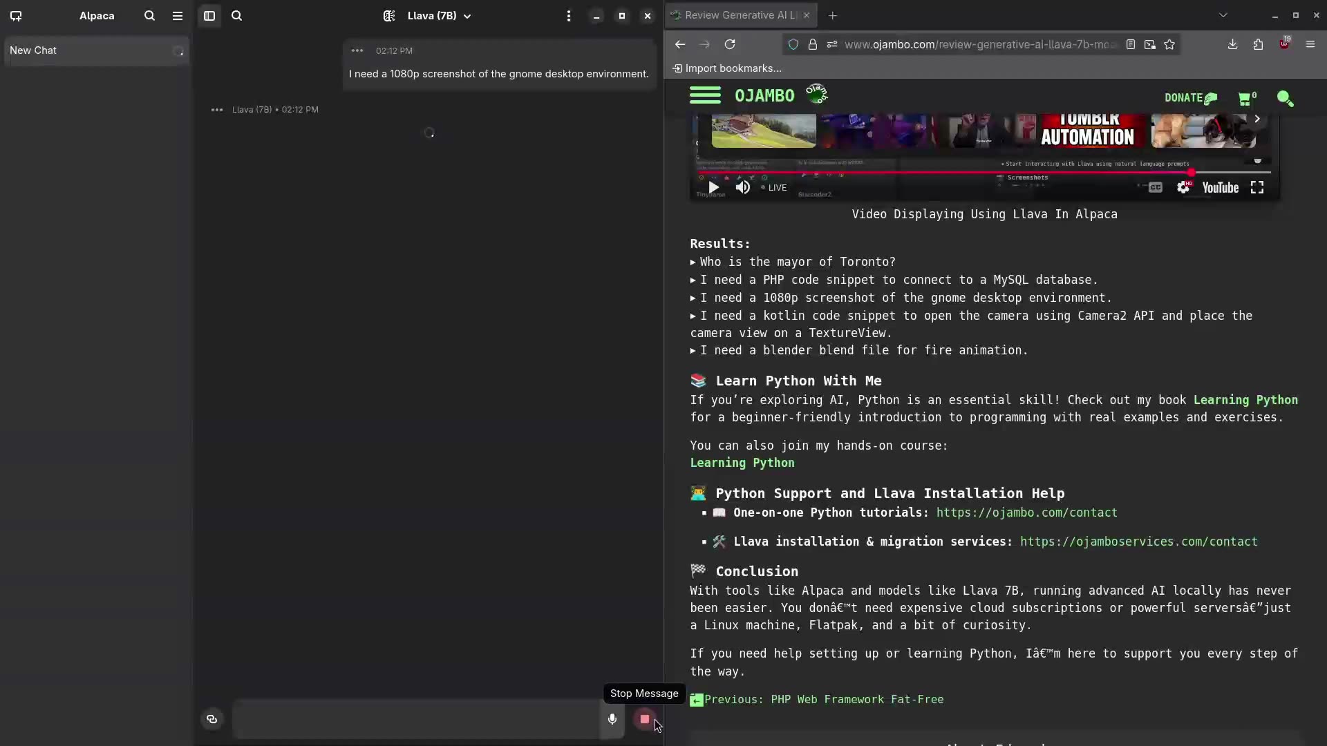 Run Llava 7B Locally with Alpaca: A Linux GUI for Ollama (Flatpak Setup)