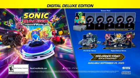 Sonic Racing： CrossWorlds - Summer Game Fest Trailer ｜ PS5 & PS4 Games