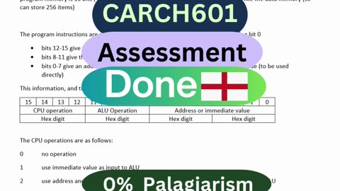 Student Work (Assessment) | CARCH601 Logisim & MIPS Showcase | MMU Manchester