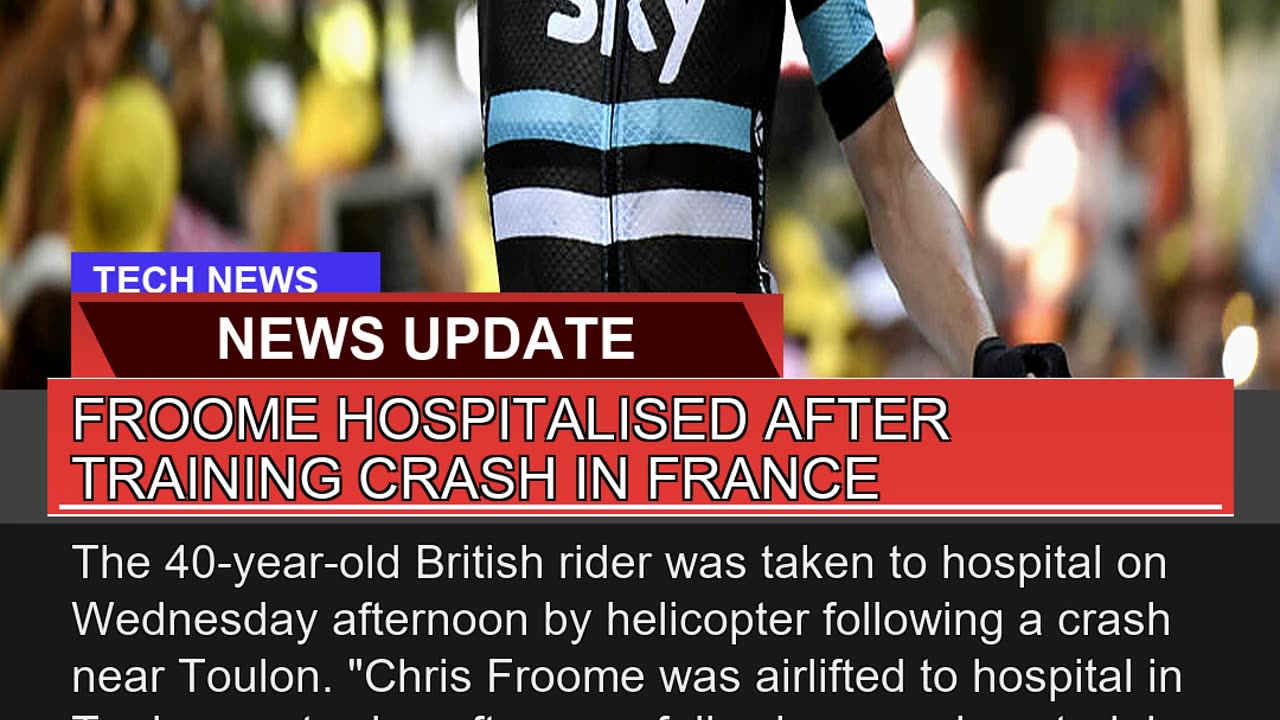 Froome Hospitalised After Training Crash in France