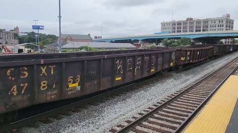 CSX MOW Equipment move Saturday morning through Worcester intermediate yard.